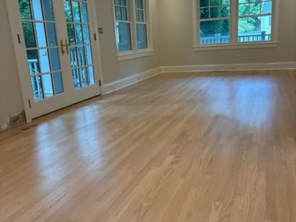 Polished floor and bright walls in a finished Greenwich kitchen renovation.