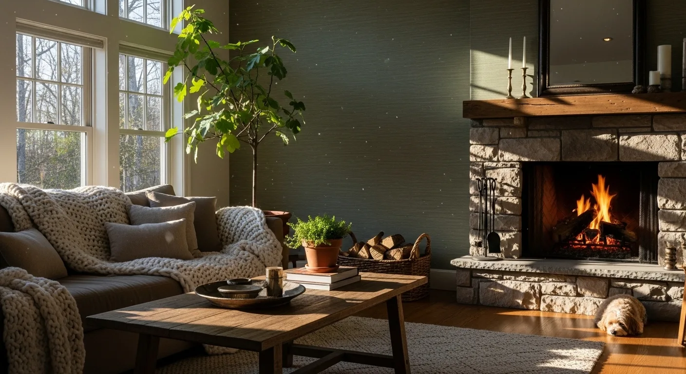 winter light entering CT home interior