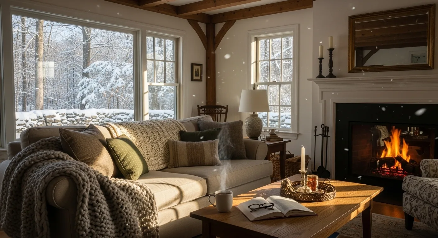 winter light entering CT home interior