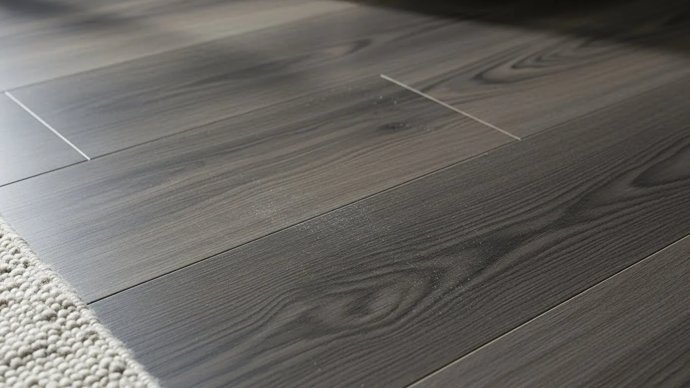 Waterproof Vinyl Flooring in dark wood-look planks, ideal for modern Connecticut residential interiors.